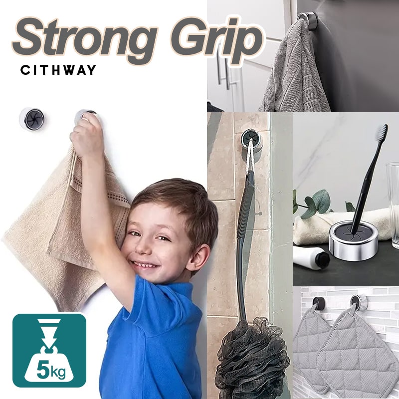 Cithway™ Round Adhesive Push Towel Hooks