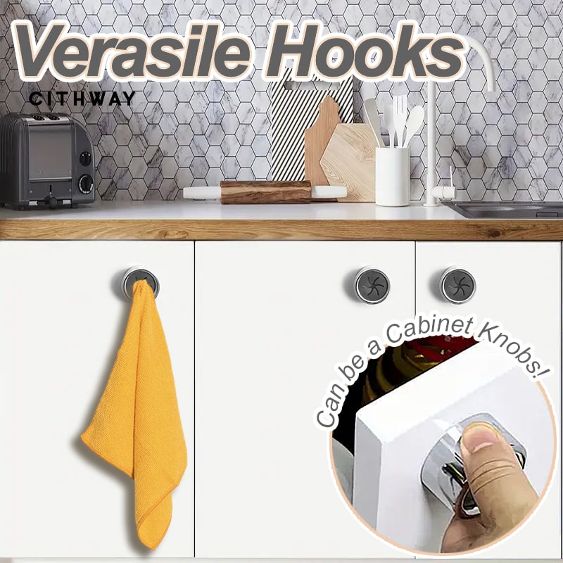 Cithway™ Round Adhesive Push Towel Hooks