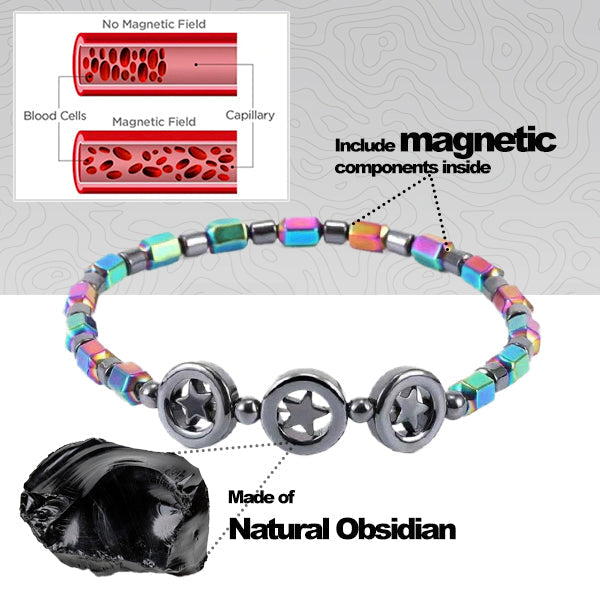 Anti-swelling Obsidian Magnetic Therapy Anklet