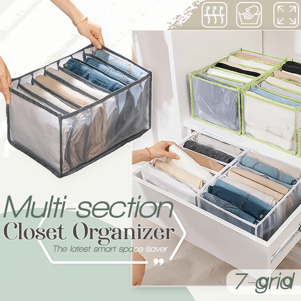 7-Grid Multi-Section Closet Organizer (2PCS)